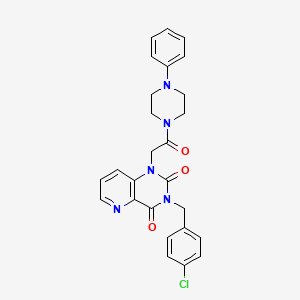 3-(4-chlorobenzyl)-1-(2-oxo-2-(4-phenylpiperazin-1-yl)ethyl)pyrido[3,2-d]pyrimidine-2,4(1H,3H)-dione