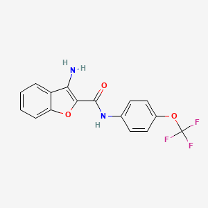 3-amino-N-[4-(trifluoromethoxy)phenyl]-1-benzofuran-2-carboxamide