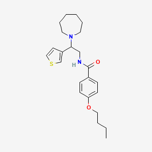 N-(2-(azepan-1-yl)-2-(thiophen-3-yl)ethyl)-4-butoxybenzamide