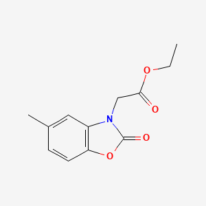 molecular formula C12H13NO4 B2667228 Ethyl 2-(5-methyl-2-oxo-1,3-benzoxazol-3-yl)acetate CAS No. 187977-75-9