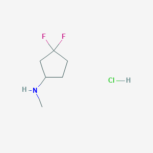 3,3-difluoro-N-methylcyclopentan-1-amine;hydrochloride