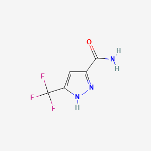 molecular formula C5H4F3N3O B2667239 5-(Trifluoromethyl)pyrazole-3-carboxamide CAS No. 1276541-94-6; 51036-79-4