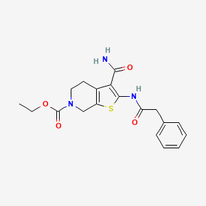 ethyl 3-carbamoyl-2-(2-phenylacetamido)-4,5-dihydrothieno[2,3-c]pyridine-6(7H)-carboxylate