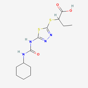 2-((5-(3-Cyclohexylureido)-1,3,4-thiadiazol-2-yl)thio)butanoic acid