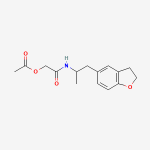 molecular formula C15H19NO4 B2667246 2-((1-(2,3-Dihydrobenzofuran-5-yl)propan-2-yl)amino)-2-oxoethyl acetate CAS No. 2034598-69-9