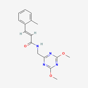 (E)-N-((4,6-dimethoxy-1,3,5-triazin-2-yl)methyl)-3-(o-tolyl)acrylamide