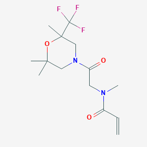 N-Methyl-N-[2-oxo-2-[2,2,6-trimethyl-6-(trifluoromethyl)morpholin-4-yl]ethyl]prop-2-enamide