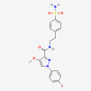 1-(4-fluorophenyl)-4-methoxy-N-(4-sulfamoylphenethyl)-1H-pyrazole-3-carboxamide