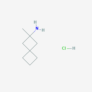 molecular formula C8H16ClN B2667285 2-Methylspiro[3.3]heptan-2-amine;hydrochloride CAS No. 2470438-58-3