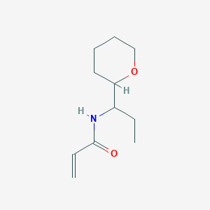 B2667290 N-[1-(Oxan-2-yl)propyl]prop-2-enamide CAS No. 2361640-33-5