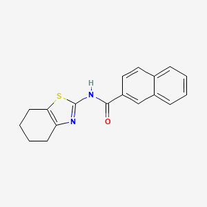 molecular formula C18H16N2OS B2667295 N-(4,5,6,7-tetrahydro-1,3-benzothiazol-2-yl)naphthalene-2-carboxamide CAS No. 391222-41-6