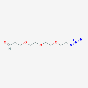 molecular formula C9H17N3O4 B2667298 Azido-PEG3-aldehyde 