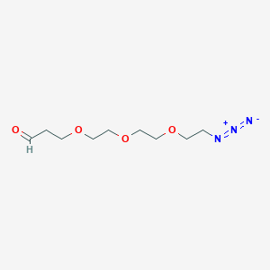 molecular formula C9H17N3O4 B2667298 偶氮-PEG3-醛 CAS No. 1807530-10-4