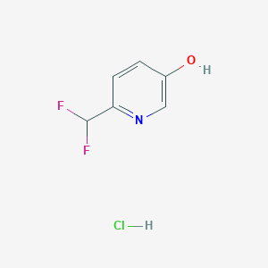 molecular formula C6H6ClF2NO B2667299 6-(Difluoromethyl)pyridin-3-ol hydrochloride CAS No. 2007915-85-5