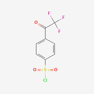 molecular formula C8H4ClF3O3S B2667320 4-(2,2,2-Trifluoroacetyl)benzenesulfonyl chloride CAS No. 1609945-12-1