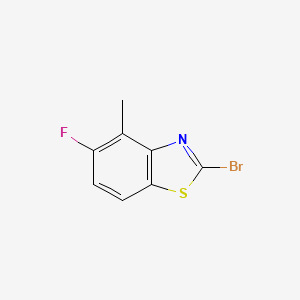 molecular formula C8H5BrFNS B2667329 2-Bromo-5-fluoro-4-methyl-1,3-benzothiazole CAS No. 1188139-00-5