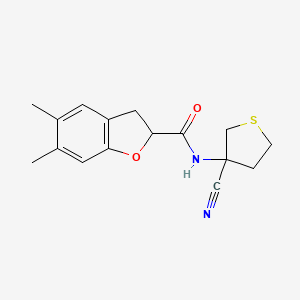 N-(3-Cyanothiolan-3-YL)-5,6-dimethyl-2,3-dihydro-1-benzofuran-2-carboxamide