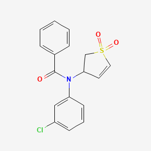 molecular formula C17H14ClNO3S B2667332 N-(3-chlorophenyl)-N-(1,1-dioxo-2,3-dihydro-1lambda6-thiophen-3-yl)benzamide CAS No. 321977-89-3