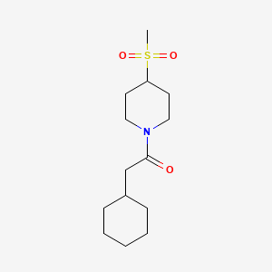 2-Cyclohexyl-1-(4-(methylsulfonyl)piperidin-1-yl)ethanone