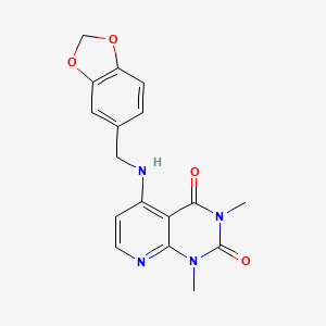 5-((benzo[d][1,3]dioxol-5-ylmethyl)amino)-1,3-dimethylpyrido[2,3-d]pyrimidine-2,4(1H,3H)-dione