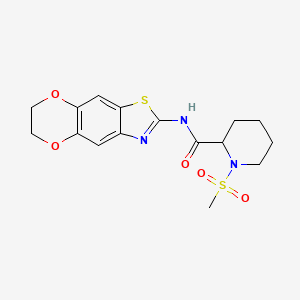 N-(6,7-dihydro-[1,4]dioxino[2',3':4,5]benzo[1,2-d]thiazol-2-yl)-1-(methylsulfonyl)piperidine-2-carboxamide