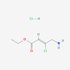 Ethyl (Z)-4-amino-3-chlorobut-2-enoate;hydrochloride