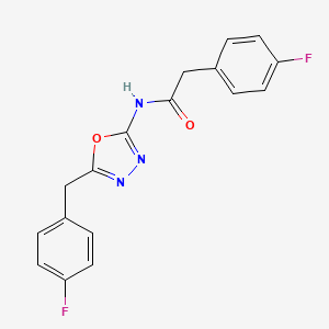 N-(5-(4-fluorobenzyl)-1,3,4-oxadiazol-2-yl)-2-(4-fluorophenyl)acetamide