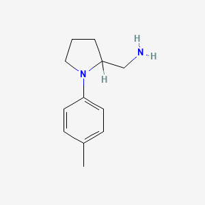 molecular formula C12H18N2 B2667378 [1-(4-Methylphenyl)pyrrolidin-2-yl]methanamine CAS No. 778545-78-1
