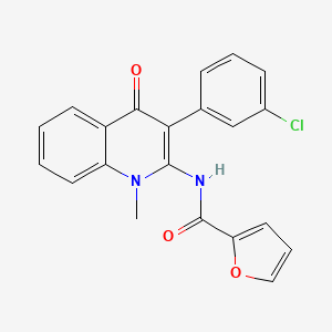 molecular formula C21H15ClN2O3 B2667379 N-[3-(3-氯苯基)-1-甲基-4-氧代-1,4-二氢喹啉-2-基]呋喃-2-甲酰胺 CAS No. 883966-53-8