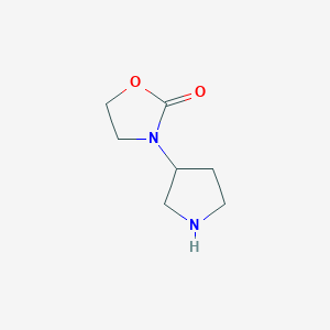 molecular formula C7H12N2O2 B2667382 3-(Pyrrolidin-3-yl)-1,3-oxazolidin-2-one CAS No. 1247189-10-1