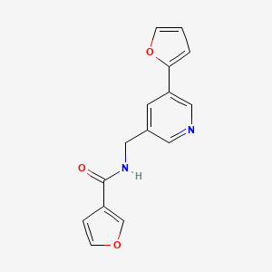 B2667387 N-((5-(furan-2-yl)pyridin-3-yl)methyl)furan-3-carboxamide CAS No. 2034341-34-7