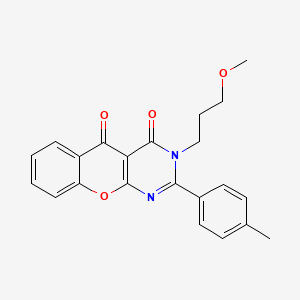 molecular formula C22H20N2O4 B2667388 3-(3-methoxypropyl)-2-(p-tolyl)-3H-chromeno[2,3-d]pyrimidine-4,5-dione CAS No. 883952-29-2