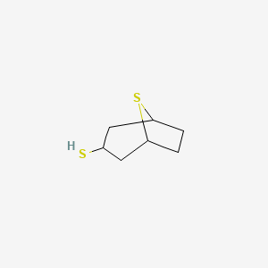 molecular formula C7H12S2 B2667408 8-Thiabicyclo[3.2.1]octane-3-thiol CAS No. 1999217-04-7