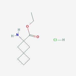 molecular formula C10H18ClNO2 B2667409 Ethyl 2-aminospiro[3.3]heptane-2-carboxylate hydrochloride CAS No. 2241141-33-1