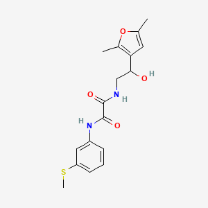 molecular formula C17H20N2O4S B2667431 N1-(2-(2,5-dimethylfuran-3-yl)-2-hydroxyethyl)-N2-(3-(methylthio)phenyl)oxalamide CAS No. 2309798-29-4