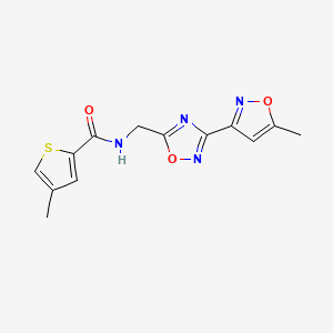 4-methyl-N-((3-(5-methylisoxazol-3-yl)-1,2,4-oxadiazol-5-yl)methyl)thiophene-2-carboxamide