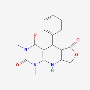 1,3-dimethyl-5-(2-methylphenyl)-5,9-dihydrofuro[3',4':5,6]pyrido[2,3-d]pyrimidine-2,4,6(1H,3H,8H)-trione