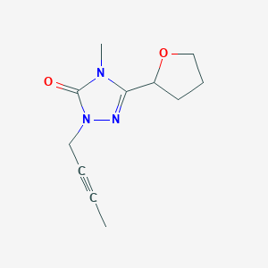 1-(but-2-yn-1-yl)-4-methyl-3-(oxolan-2-yl)-4,5-dihydro-1H-1,2,4-triazol-5-one