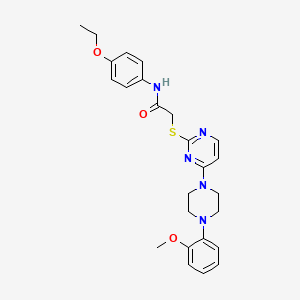 molecular formula C25H29N5O3S B2667444 N-(4-ethoxyphenyl)-2-({4-[4-(2-methoxyphenyl)piperazin-1-yl]pyrimidin-2-yl}sulfanyl)acetamide CAS No. 1116002-09-5