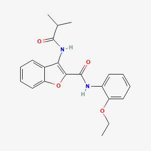 molecular formula C21H22N2O4 B2667445 N-(2-ethoxyphenyl)-3-isobutyramidobenzofuran-2-carboxamide CAS No. 888443-11-6