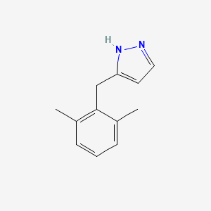 molecular formula C12H14N2 B2667476 3-(2,6-Dimethylbenzyl)-1H-pyrazole CAS No. 1934439-76-5
