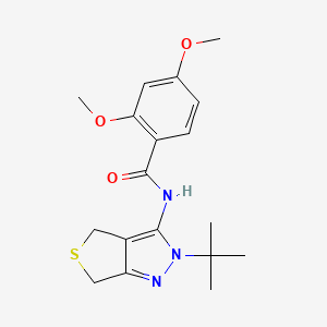molecular formula C18H23N3O3S B2667518 N-(2-(tert-butyl)-4,6-dihydro-2H-thieno[3,4-c]pyrazol-3-yl)-2,4-dimethoxybenzamide CAS No. 392255-53-7
