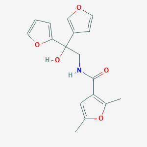 molecular formula C17H17NO5 B2667533 N-[2-(furan-2-yl)-2-(furan-3-yl)-2-hydroxyethyl]-2,5-dimethylfuran-3-carboxamide CAS No. 2034620-84-1