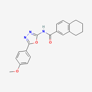 molecular formula C20H19N3O3 B2667536 N-[5-(4-methoxyphenyl)-1,3,4-oxadiazol-2-yl]-5,6,7,8-tetrahydronaphthalene-2-carboxamide CAS No. 888414-71-9