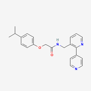 molecular formula C22H23N3O2 B2667540 N-([2,4'-bipyridin]-3-ylmethyl)-2-(4-isopropylphenoxy)acetamide CAS No. 2034474-62-7