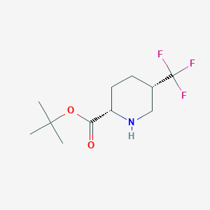 molecular formula C11H18F3NO2 B2667541 Tert-butyl (2S,5S)-5-(trifluoromethyl)piperidine-2-carboxylate CAS No. 1984092-62-7