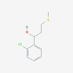 molecular formula C10H13ClOS B2667576 1-(2-Chlorophenyl)-3-(methylsulfanyl)propan-1-ol CAS No. 1344243-04-4