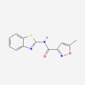 molecular formula C12H9N3O2S B2667585 N-(1,3-benzothiazol-2-yl)-5-methyl-1,2-oxazole-3-carboxamide CAS No. 941903-01-1