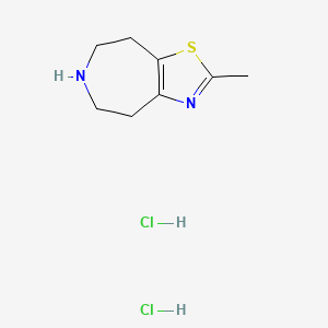 molecular formula C8H14Cl2N2S B2667701 2-Methyl-4H,5H,6H,7H,8H-[1,3]thiazolo[4,5-D]azepine dihydrochloride CAS No. 2567504-48-5