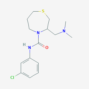 molecular formula C15H22ClN3OS B2667715 N-(3-Chlorophenyl)-3-[(dimethylamino)methyl]-1,4-thiazepane-4-carboxamide CAS No. 1428357-92-9